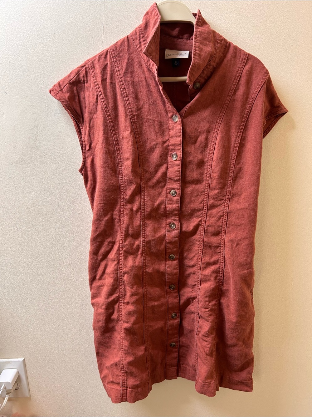 Universal Thread Rust-Toned Button-Up Tunic